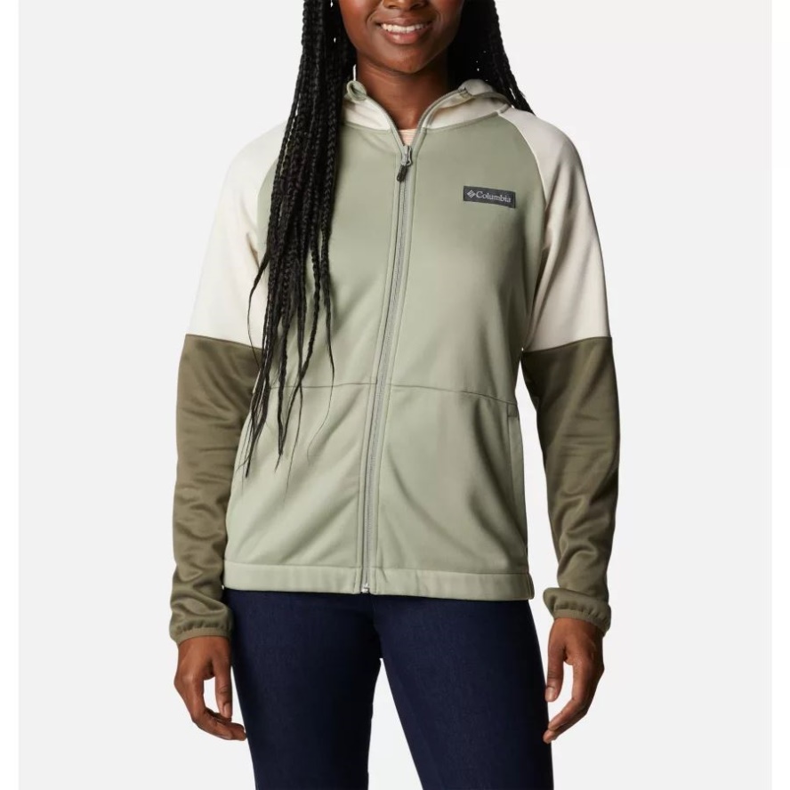 Safari/Chalk/Stone Green Women's Windgates Full-Zip Hoodie Columbia Sale