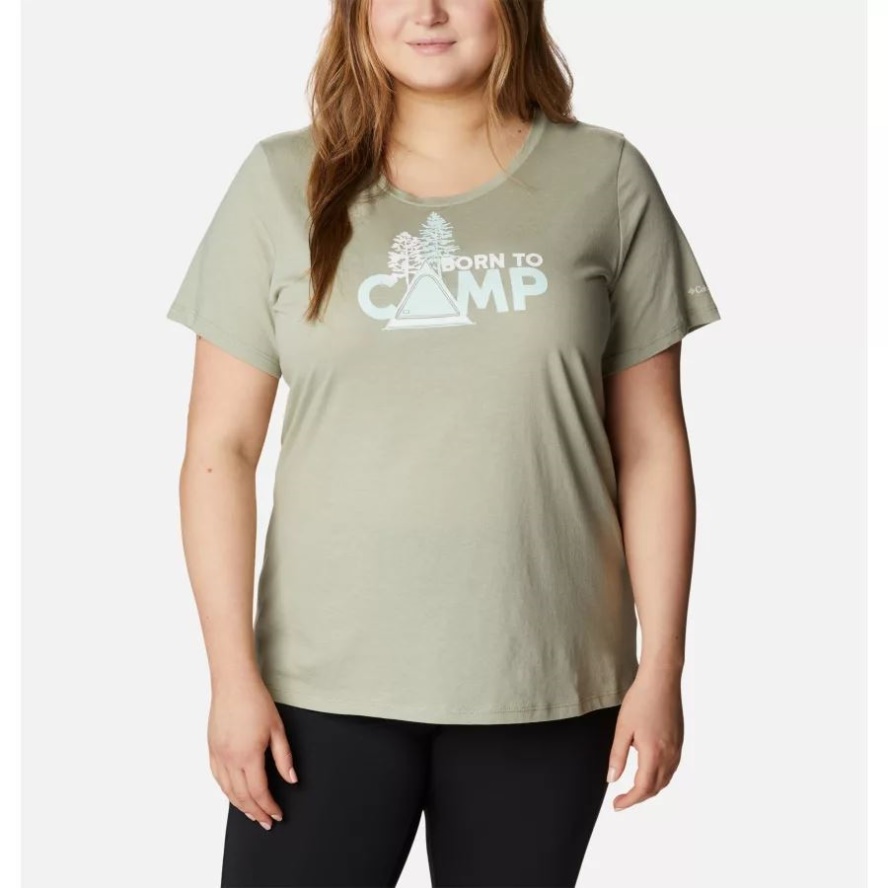 Safari Heather/Born To Camp Columbia Sale Women's Daisy Days Graphic T-Shirt Plus Size