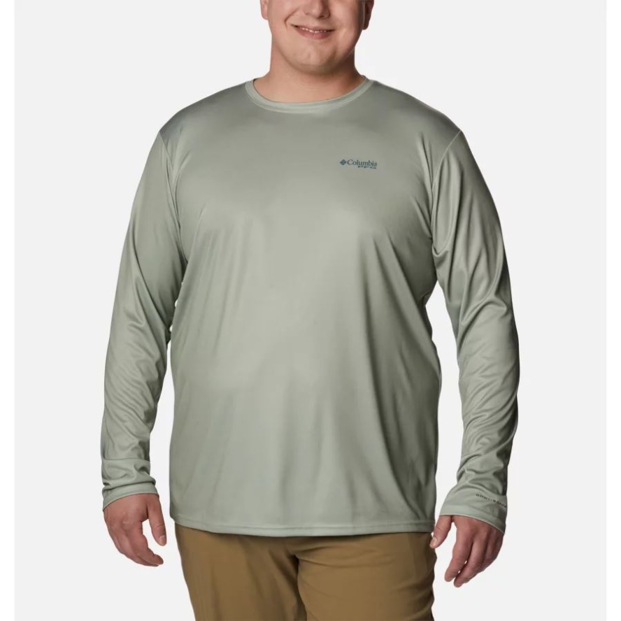 Safari/Metal Alaska Fish Columbia Sale Men's PFG Terminal Tackle Fish Flag Long Sleeve Shirt Big