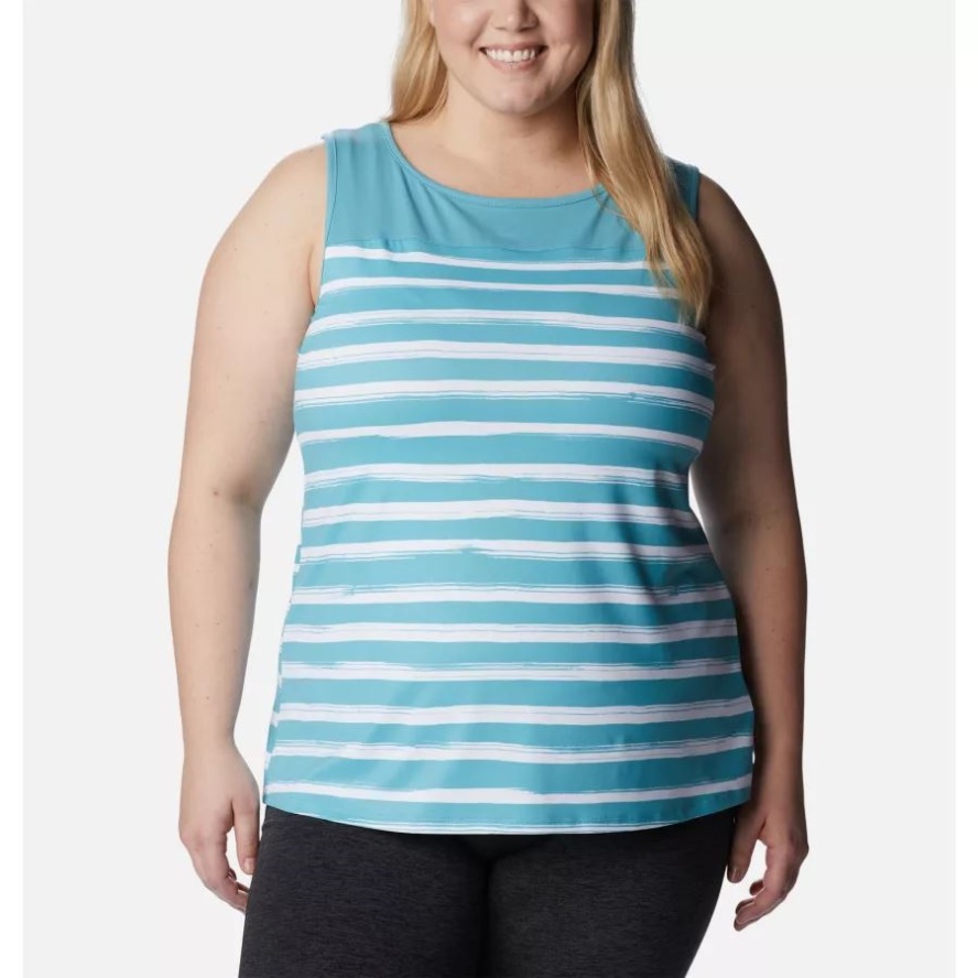 Sea Wave Brush Stripe Columbia Sale Women's Chill River Tank Plus Size