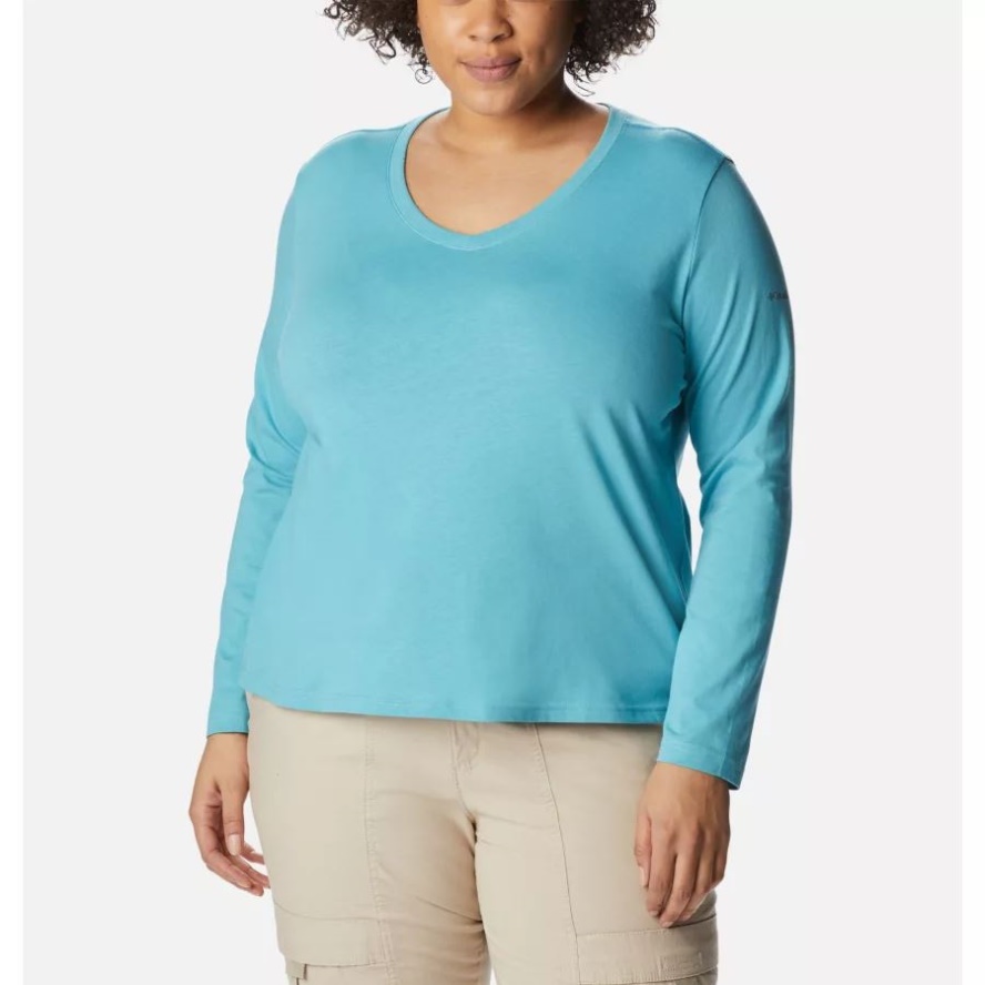 Sea Wave Columbia Sale Women's Sapphire Point Long Sleeve Shirt Plus Size