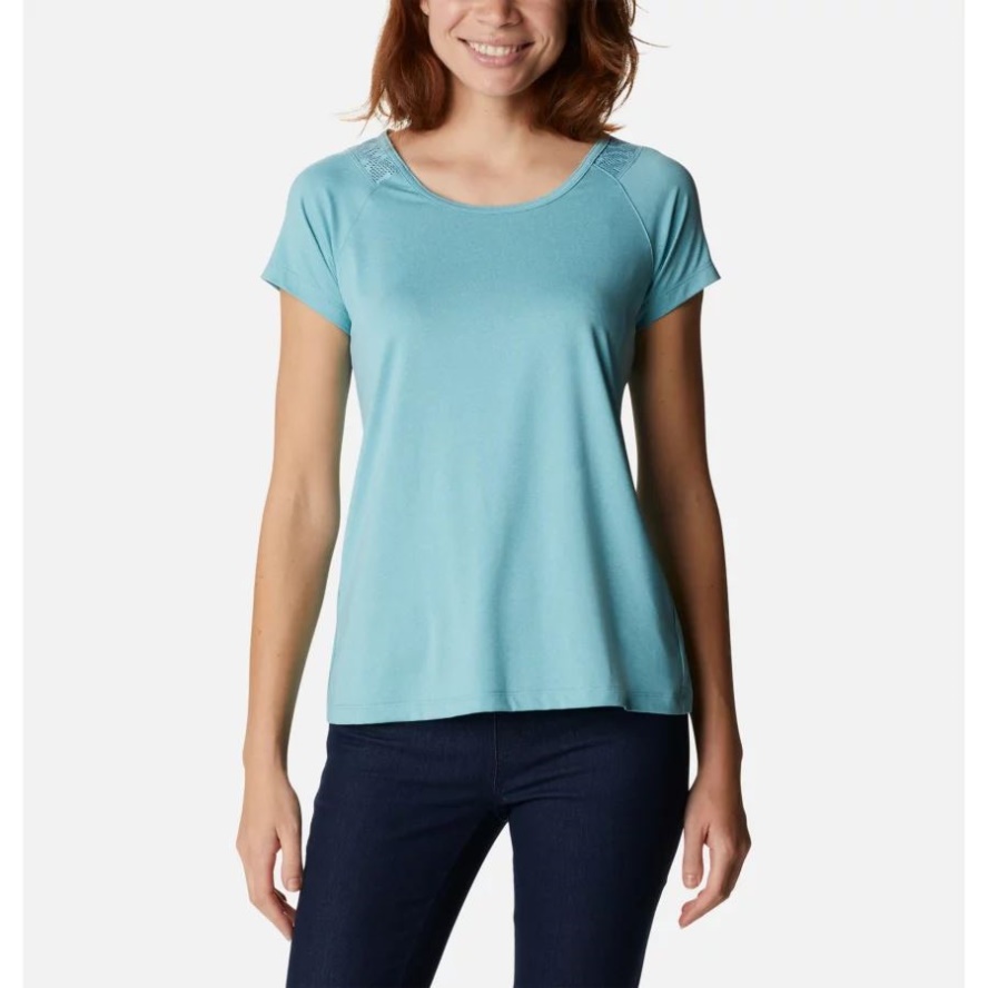 Sea Wave Heather Columbia Sale Women's Peak To Point II Technical T-Shirt