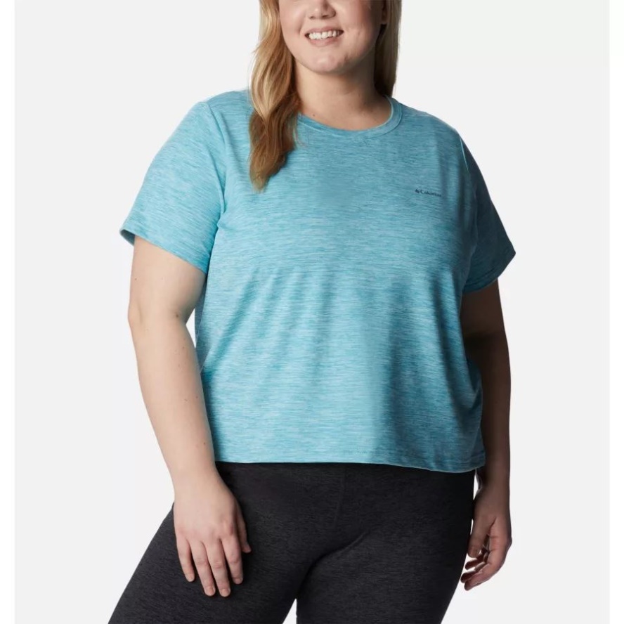 Sea Wave Heather Women's Weekend Adventure Short Sleeve T-Shirt Plus Size Columbia Sale