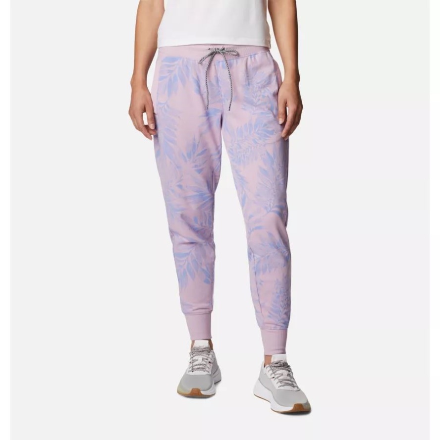 Serenity/Palmetto Print Women's PFG Slack Water French Terry Joggers Columbia Sale