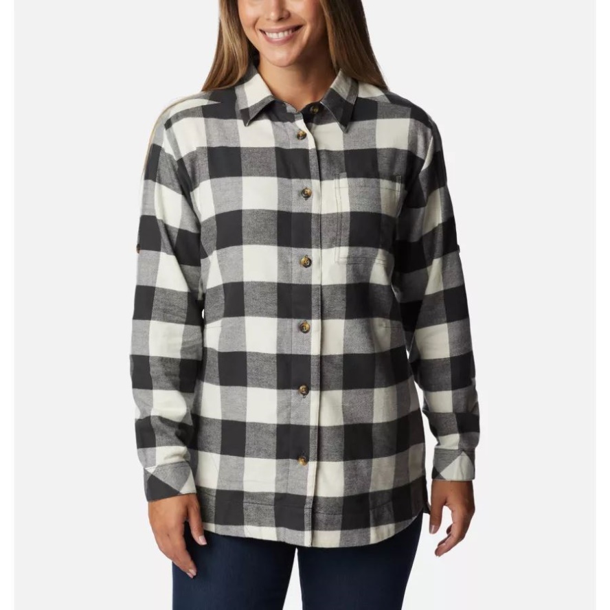 Shark Buffalo Check Columbia Sale Women's Holly Hideaway Flannel Shirt
