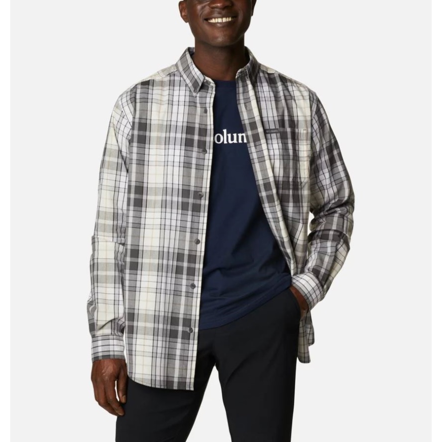 Shark Multi Plaid Columbia Sale Men's Rapid Rivers II Long Sleeve Shirt