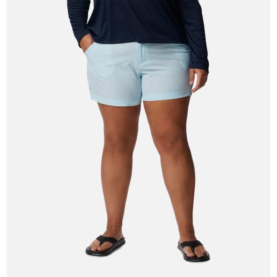 Spring Blue Columbia Sale Women's PFG Coral Point III Shorts Plus Size