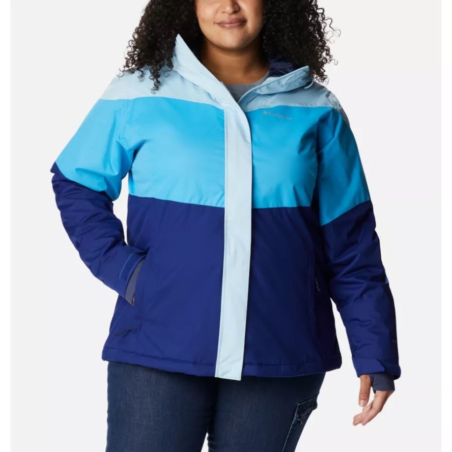 Spring Blue/Dark Sapphire/Blue Chill Columbia Sale Women's Tipton Peak II Insulated Jacket Plus Size