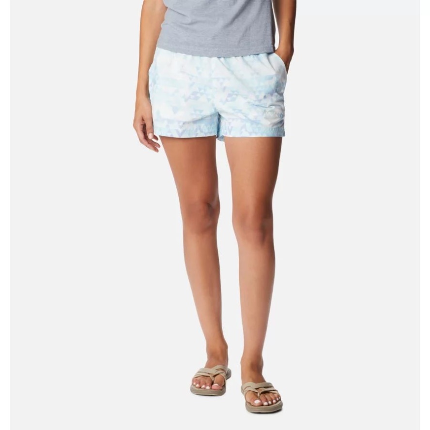 Spring Blue/Distant Peaks Columbia Sale Women's Sandy River II Printed Shorts