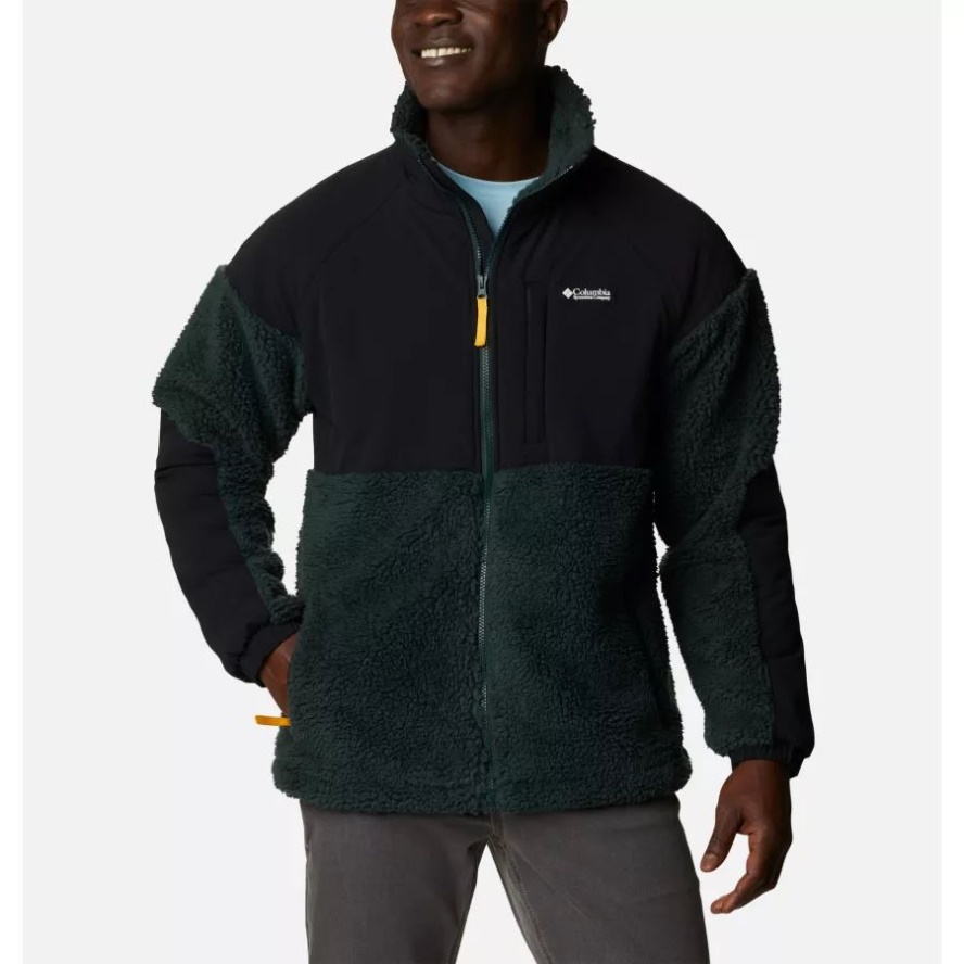 Spruce/Black Men's Ballistic Ridge Fleece Jacket Columbia Sale