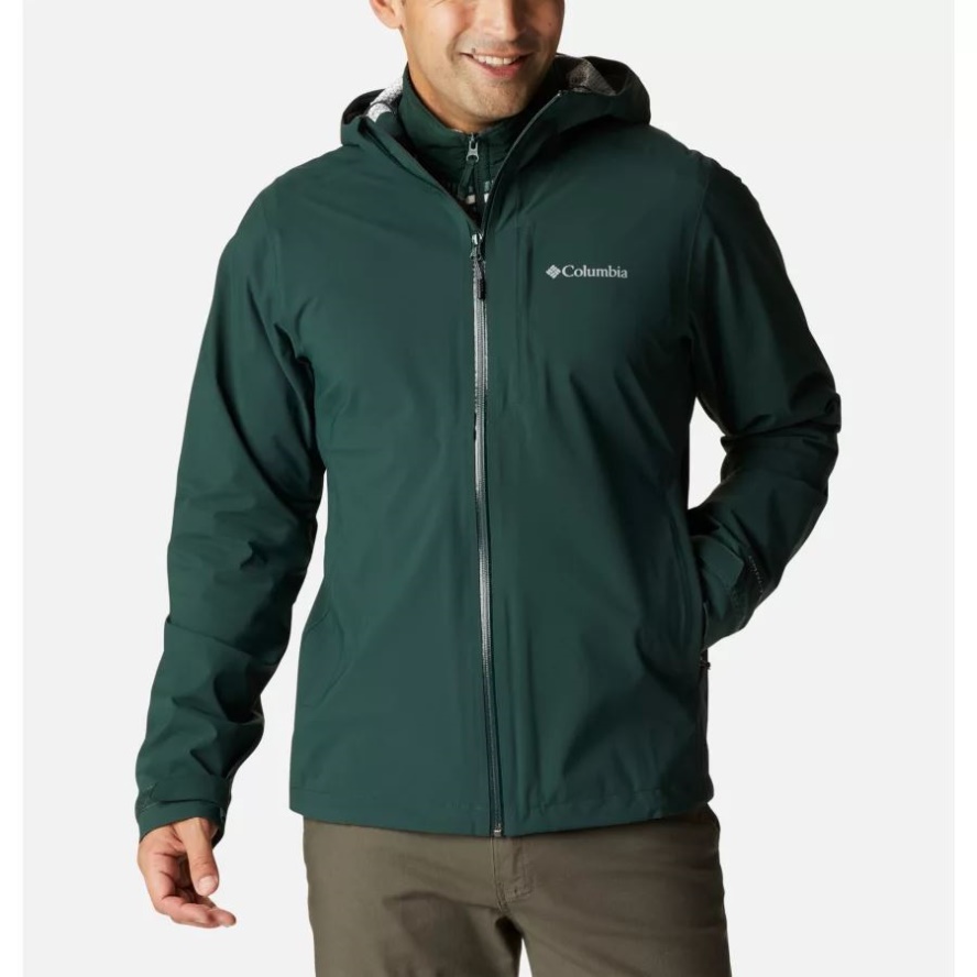 Spruce Columbia Sale Men's Ampli-Dry Waterproof Shell Walking Jacket