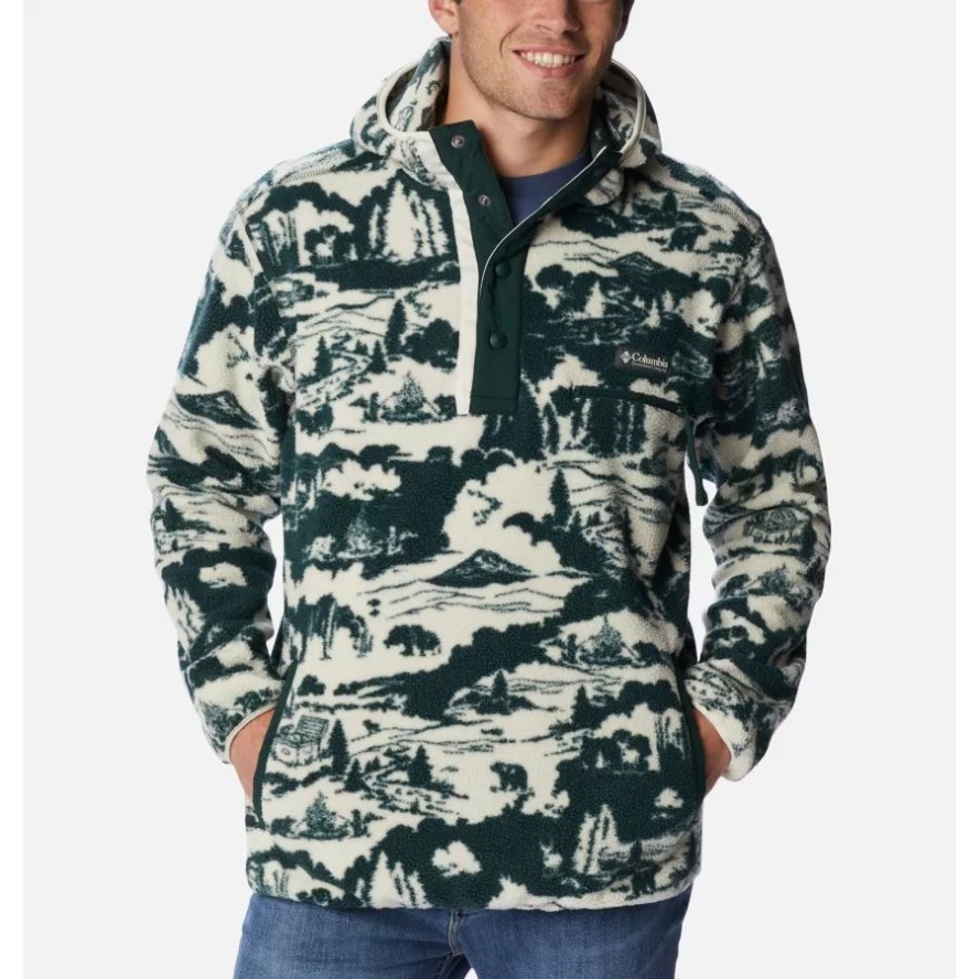 Spruce Roasted Print Men's Helvetia Sherpa Fleece Hoodie Columbia Sale