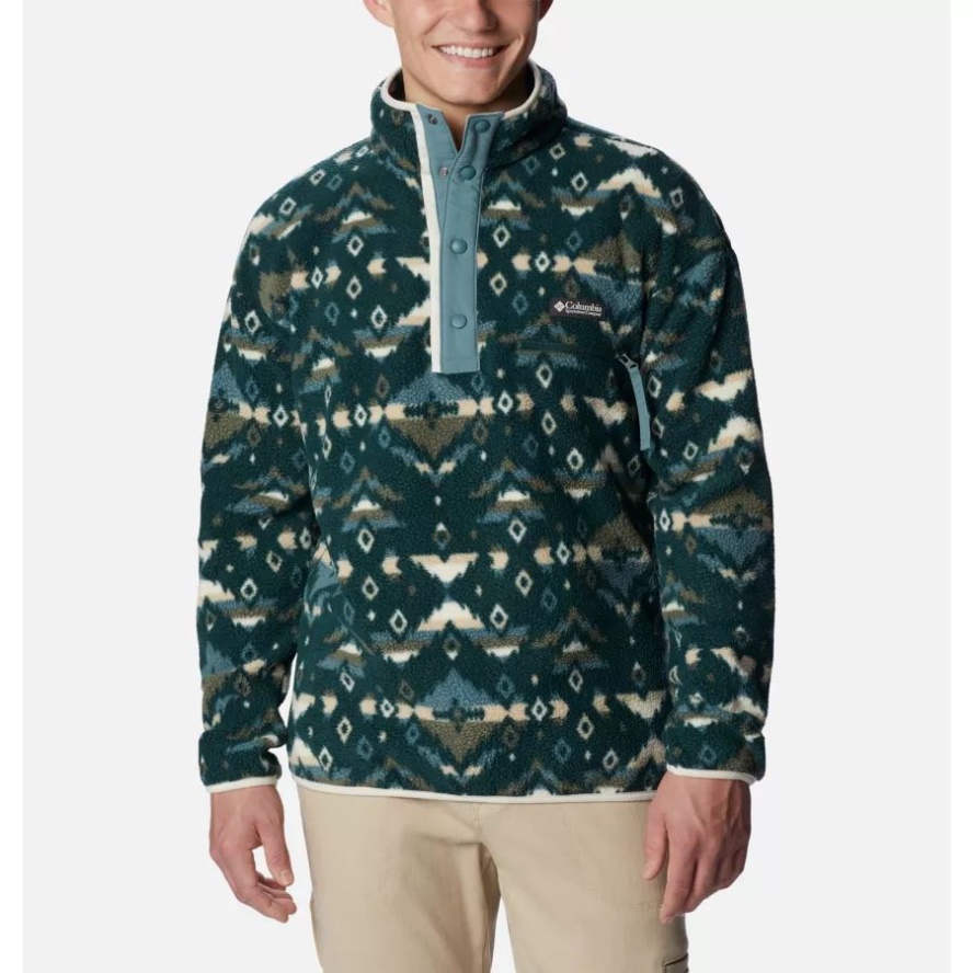 Spruce Rocky Mountain Print Columbia Sale Men's Helvetia Half Snap Fleece