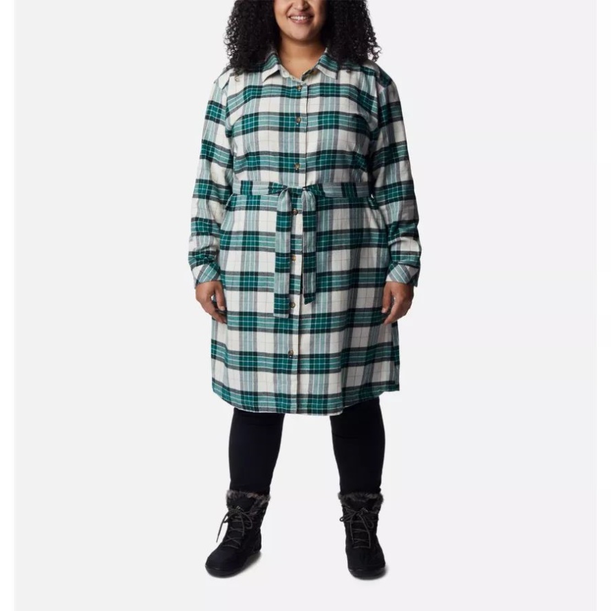 Spruce Simple Tartan Women's Holly Hideaway Flannel Dress Plus Size Columbia Sale