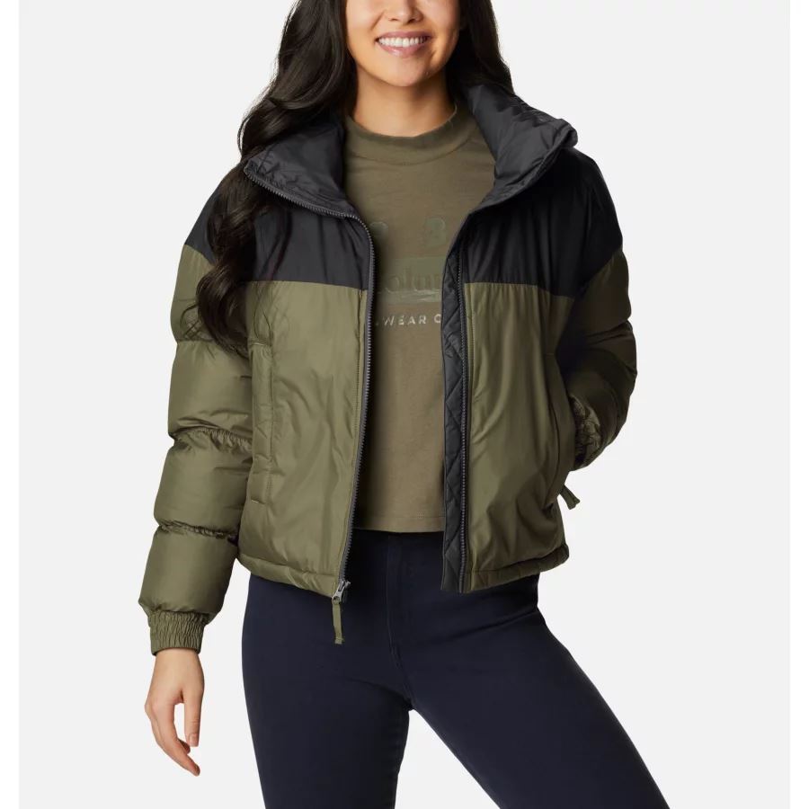 Stone Green/Black Columbia Sale Women's Pike Lake Cropped Jacket