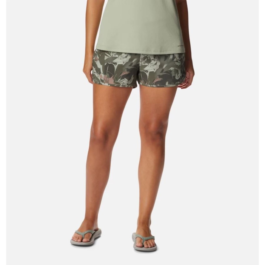 Stone Green/Floriculture Women's Pleasant Creek Stretch Shorts Columbia Sale