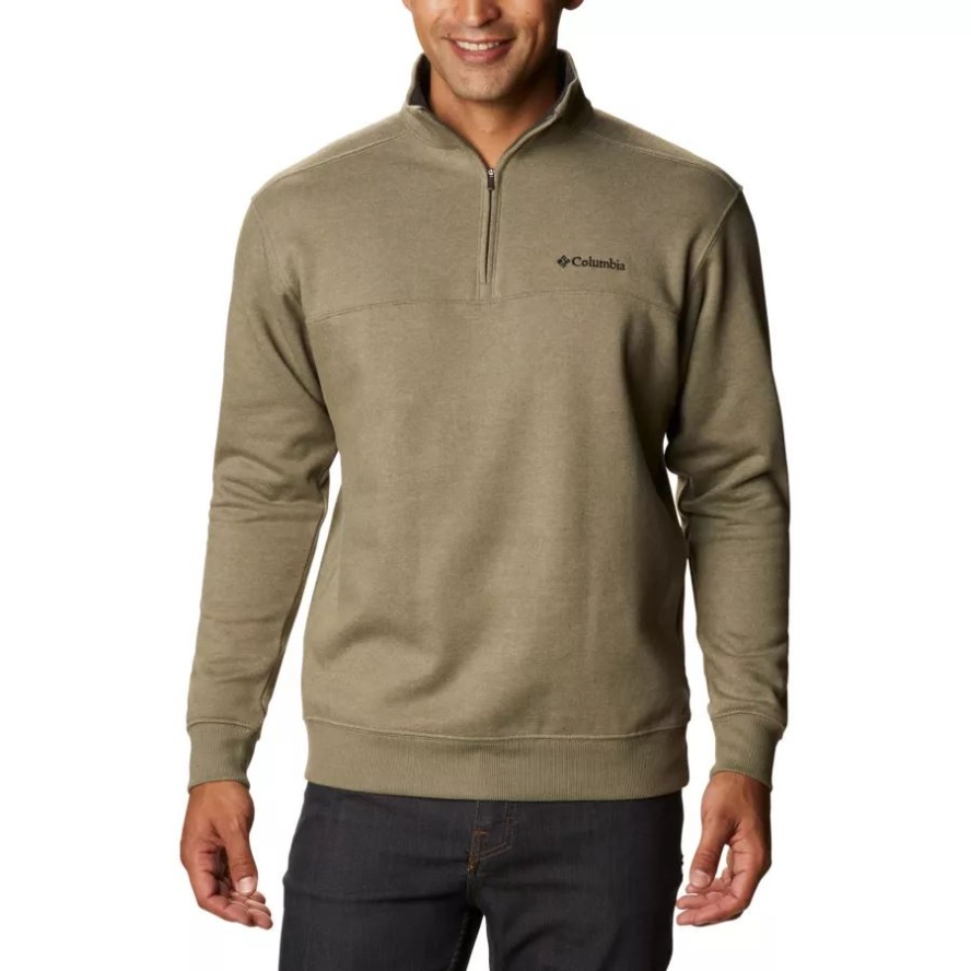 Stone Green Heather Columbia Sale Men's Hart Mountain II Half Zip Sweatshirt Tall