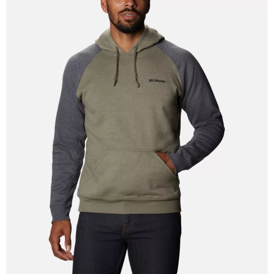 Stone Green Heather/Shark Heather Men's Hart Mountain II Hoodie Tall Columbia Sale