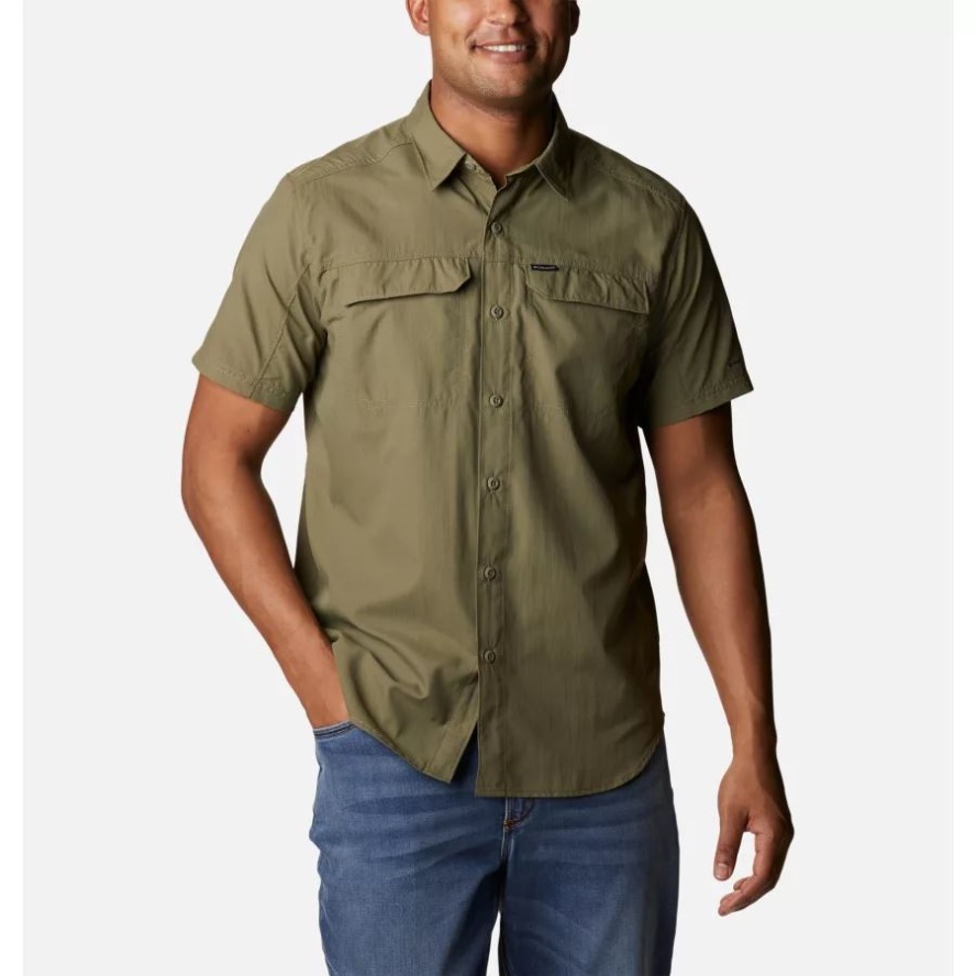 Stone Green Men's Silver Ridge 2.0 Short Sleeve Shirt Columbia Sale