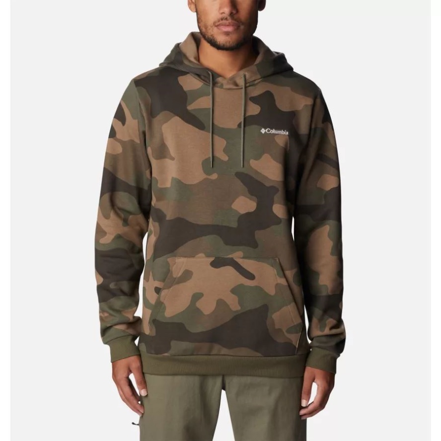 Stone Green Mod Camo Men's Columbia Sale Logo Printed Hoodie Columbia Sale