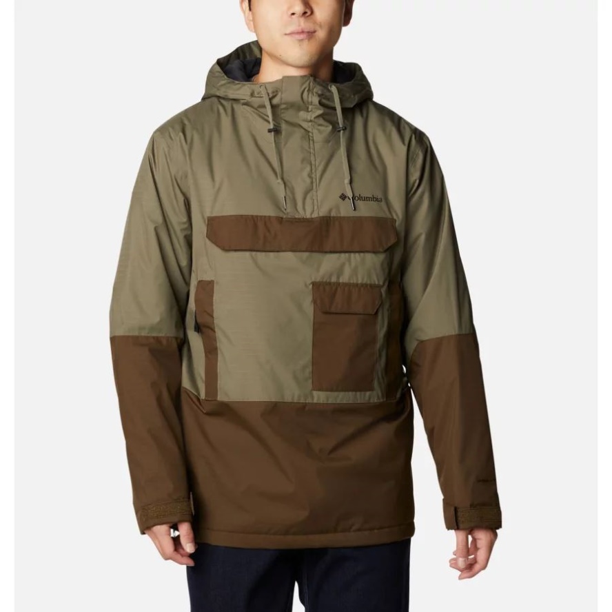 Stone Green/Olive Green Men's Buckhollow Waterproof Insulated Anorak Columbia Sale