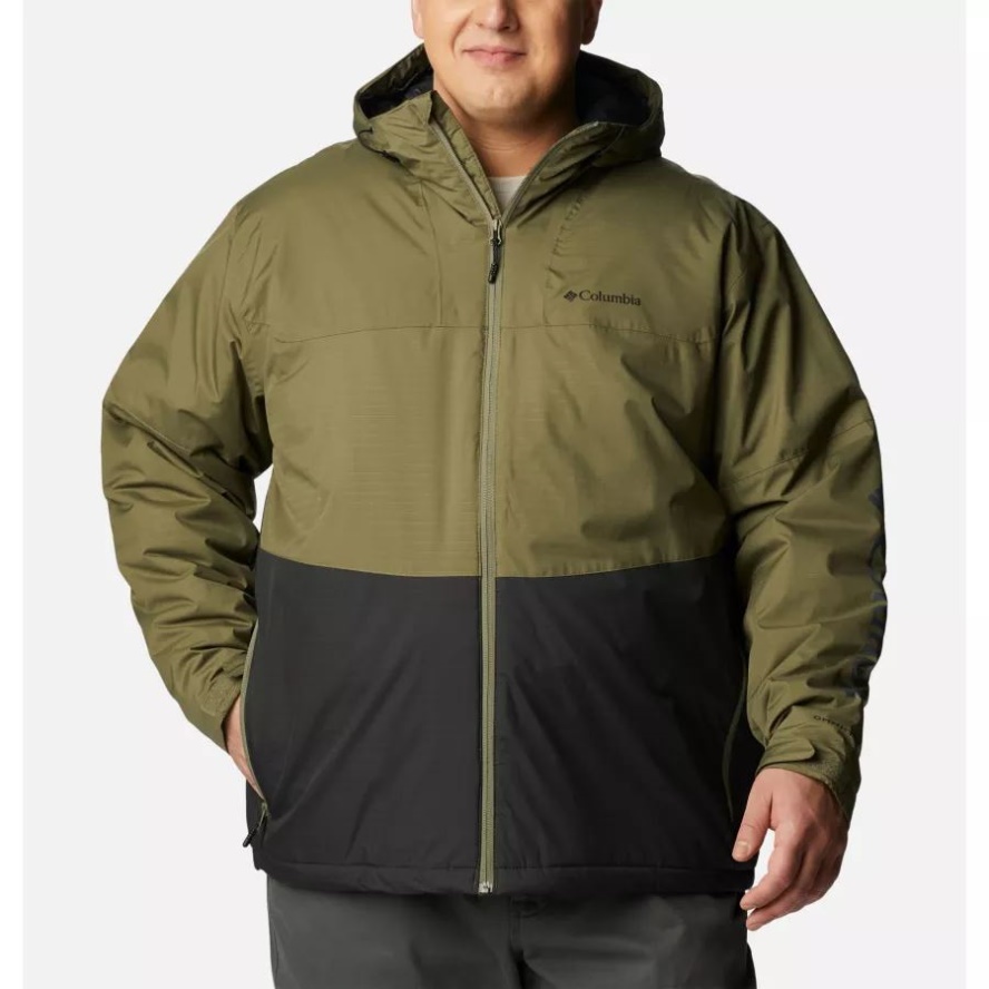 Stone Green/Shark Columbia Sale Men's Point Park Insulated Jacket Big