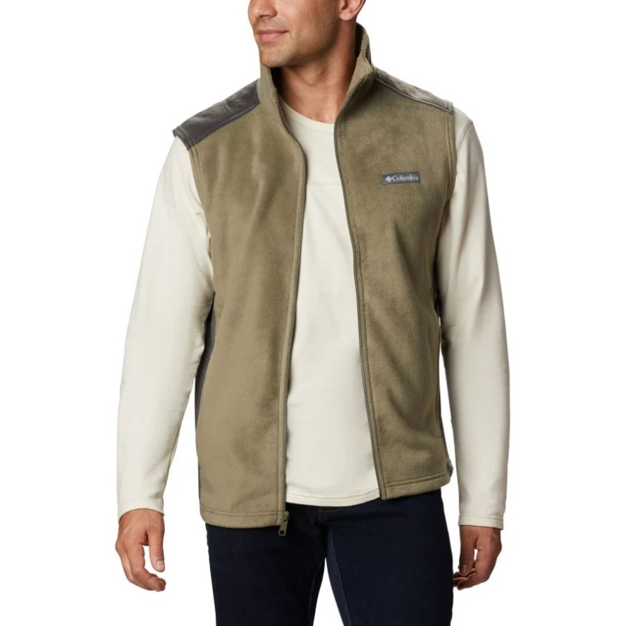 Stone Green/Shark Columbia Sale Men's Steens Mountain Fleece Vest