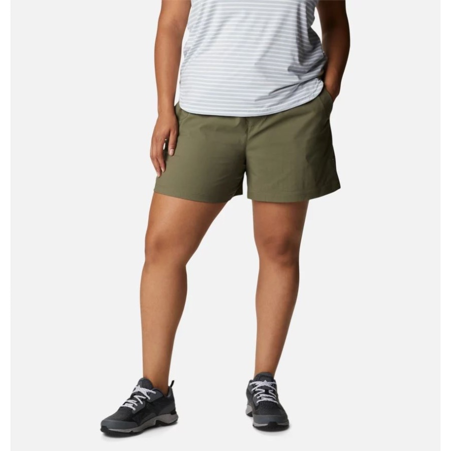 Stone Green Women's Firwood Camp II Shorts Plus Size Columbia Sale