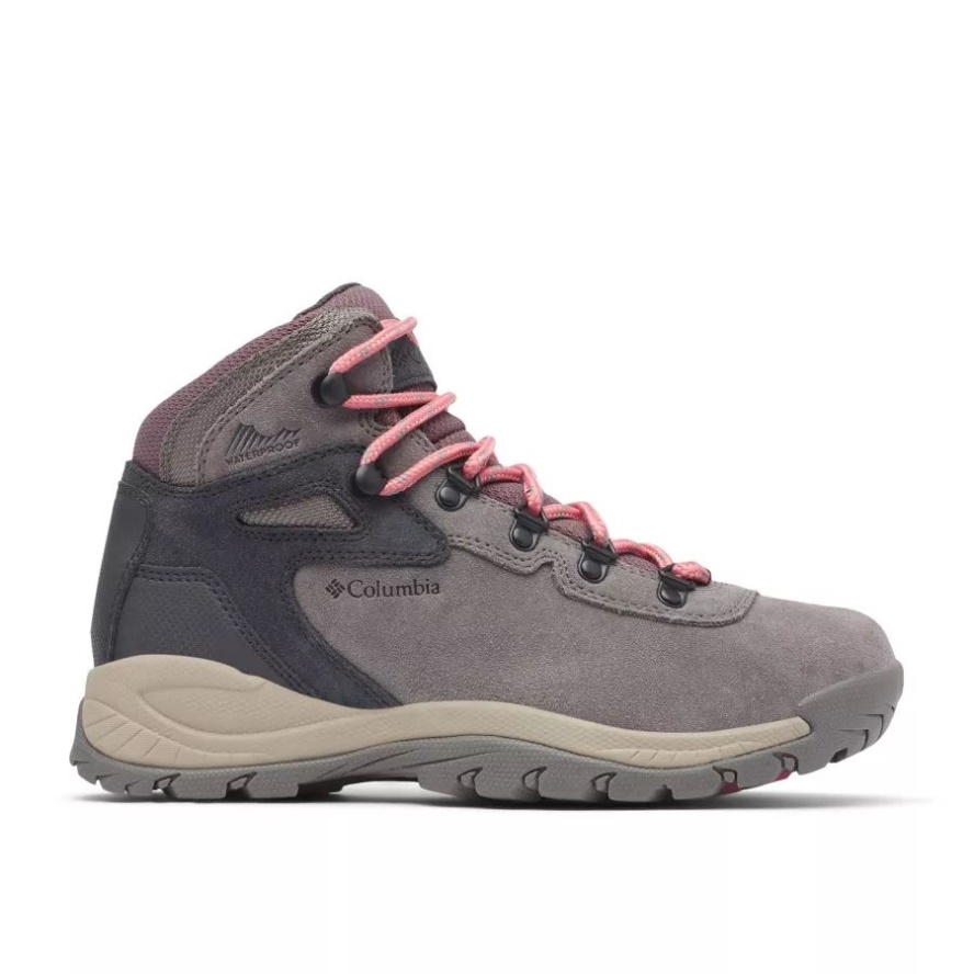 Stratus/Canyon Rose Women's Newton Ridge Plus Waterproof Amped Hiking Boot Wide Columbia Sale