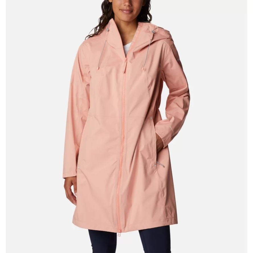 Summer Peach Columbia Sale Women's Weekend Adventure Long Shell Jacket
