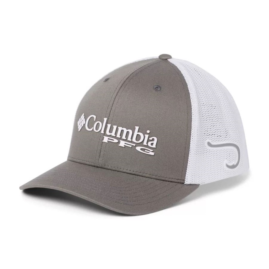 Titanium/Hook PFG Logo Mesh Ball Cap Mid Crown Columbia Sale