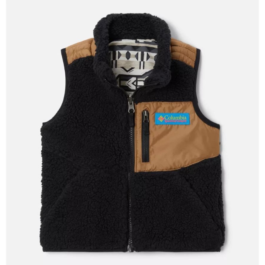 Toddler Archer Ridge Reversible Vest Black/Delta Columbia Sale