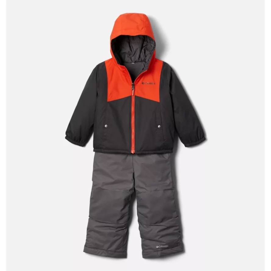 Toddler Double Flake Snow Set Columbia Sale Shark/Red Quartz