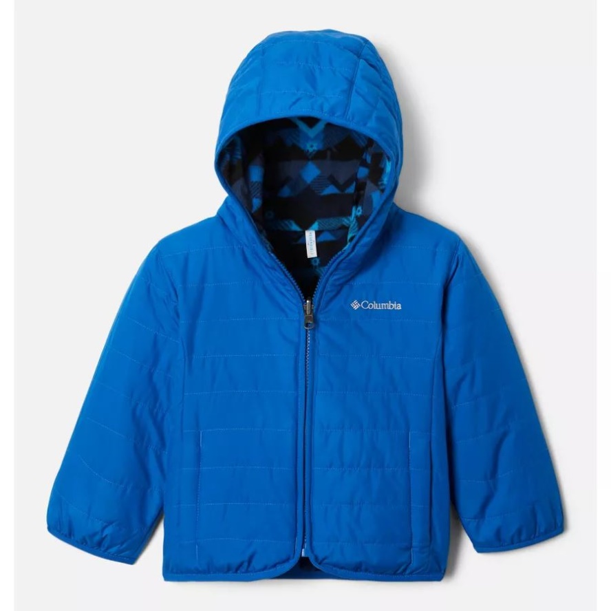 Toddler Double Trouble Reversible Jacket Bright Indigo/Coll Navy Checkpoint Columbia Sale