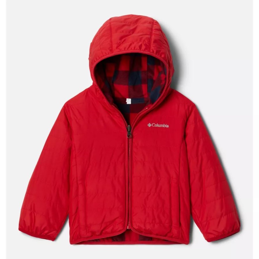 Toddler Double Trouble Reversible Jacket Mountain Red/Mountain Red Check Columbia Sale