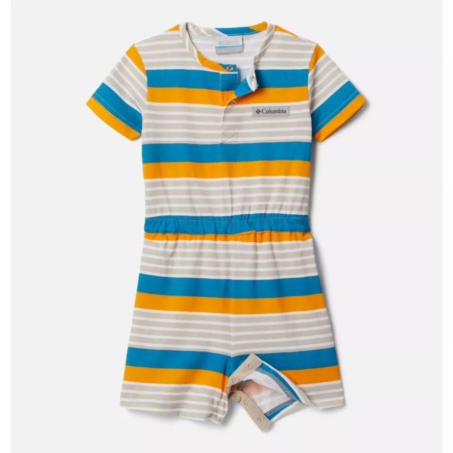 Toddler Little Sur Playsuit Ancient Fossil Milo Stripe Columbia Sale
