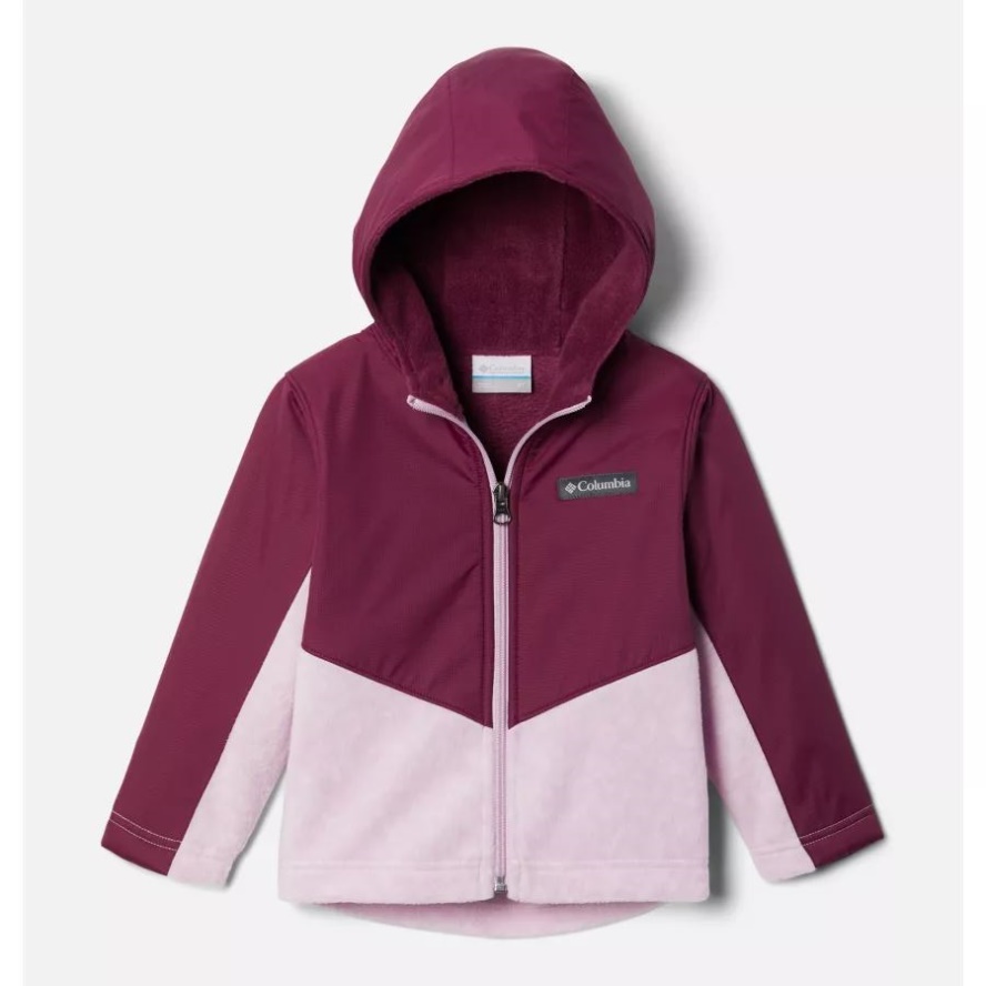 Toddler Steens Mt Overlay Hoodie Columbia Sale Aura Terrain/Marionberry