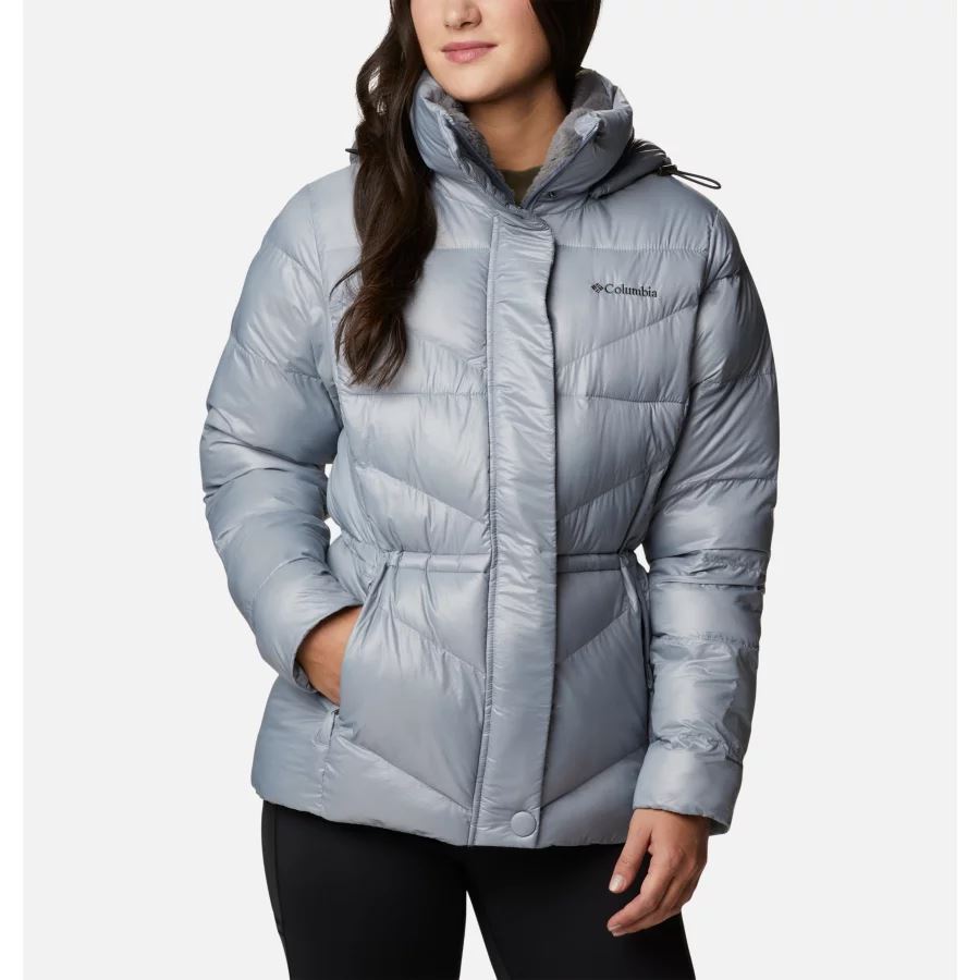 Tradewinds Grey Gunmetal Women's Peak to Park II Insulated Hooded Jacket Columbia Sale