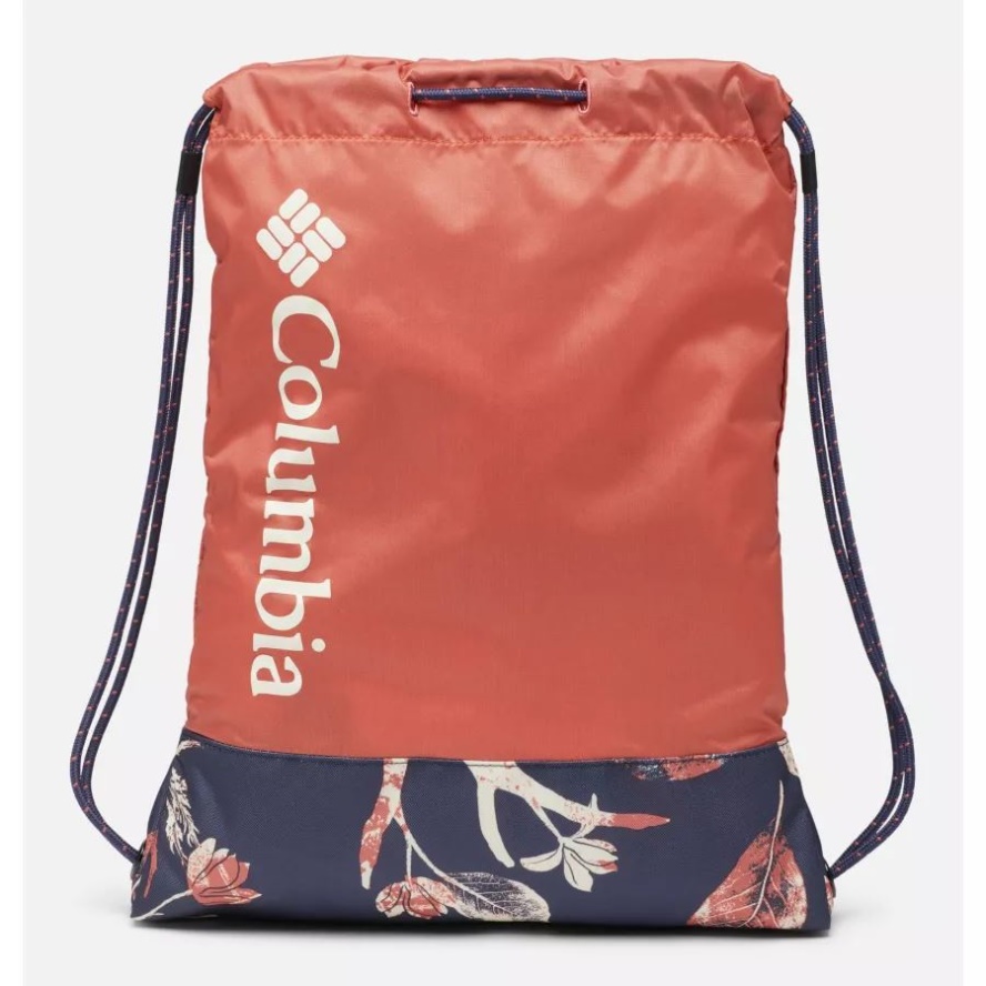 Unisex Drawstring Bag Columbia Sale Dark Coral/Nocturnal Topiary