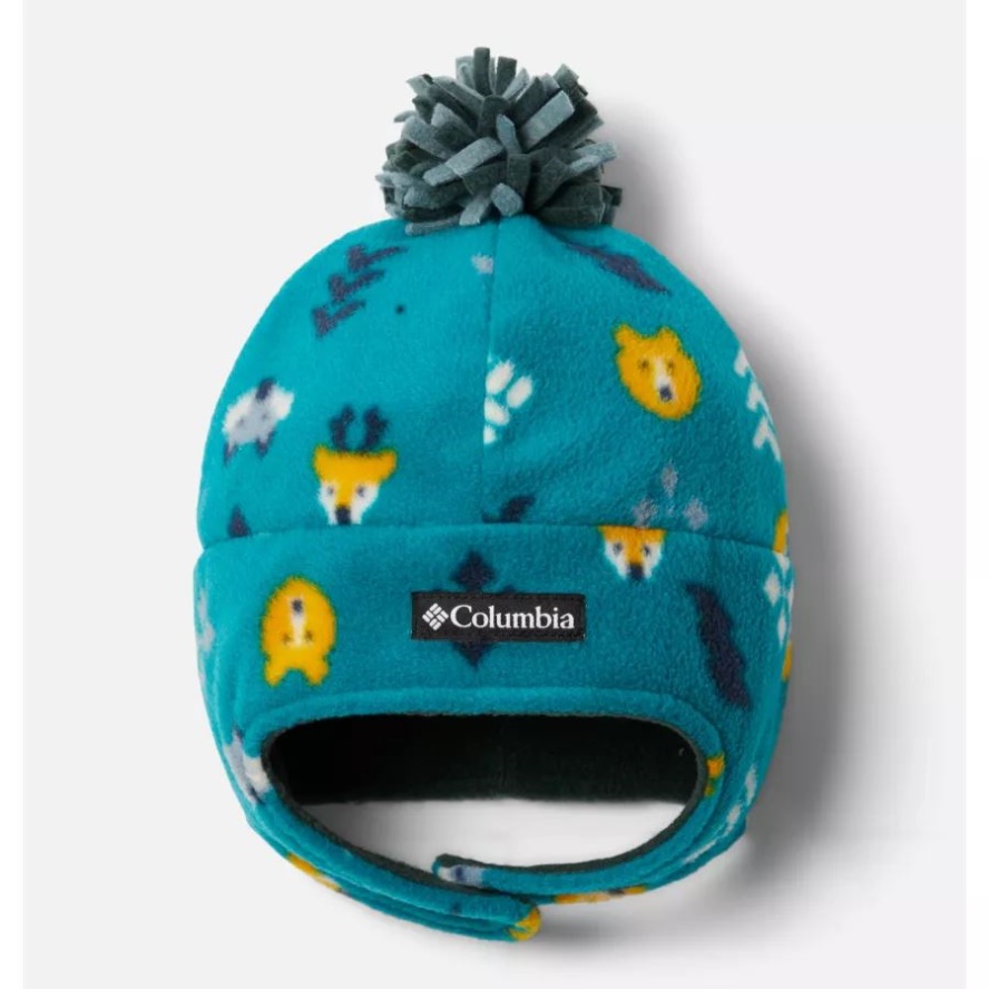 Unisex Youth Frosty Trail II Earflap Beanie Columbia Sale Metal Woodlands Print