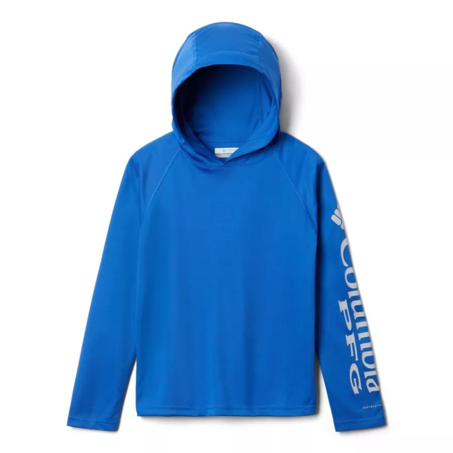 Vivid Blue Columbia Sale Kids' PFG Terminal Tackle Hoodie