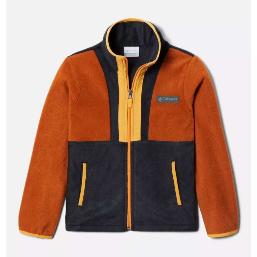 Warm Copper/Black/Mango Columbia Sale Youth Back Bowl Fleece Jacket