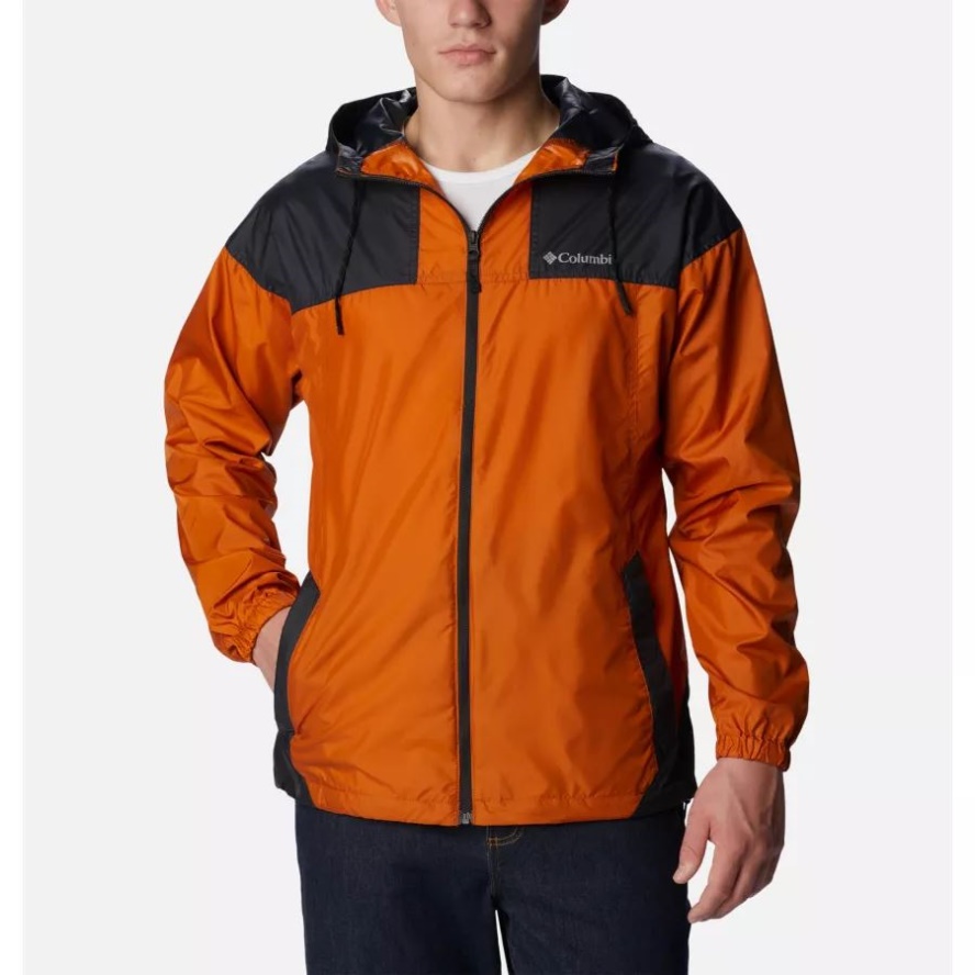 Warm Copper/Black Men's Flash Challenger Windbreaker Jacket Columbia Sale