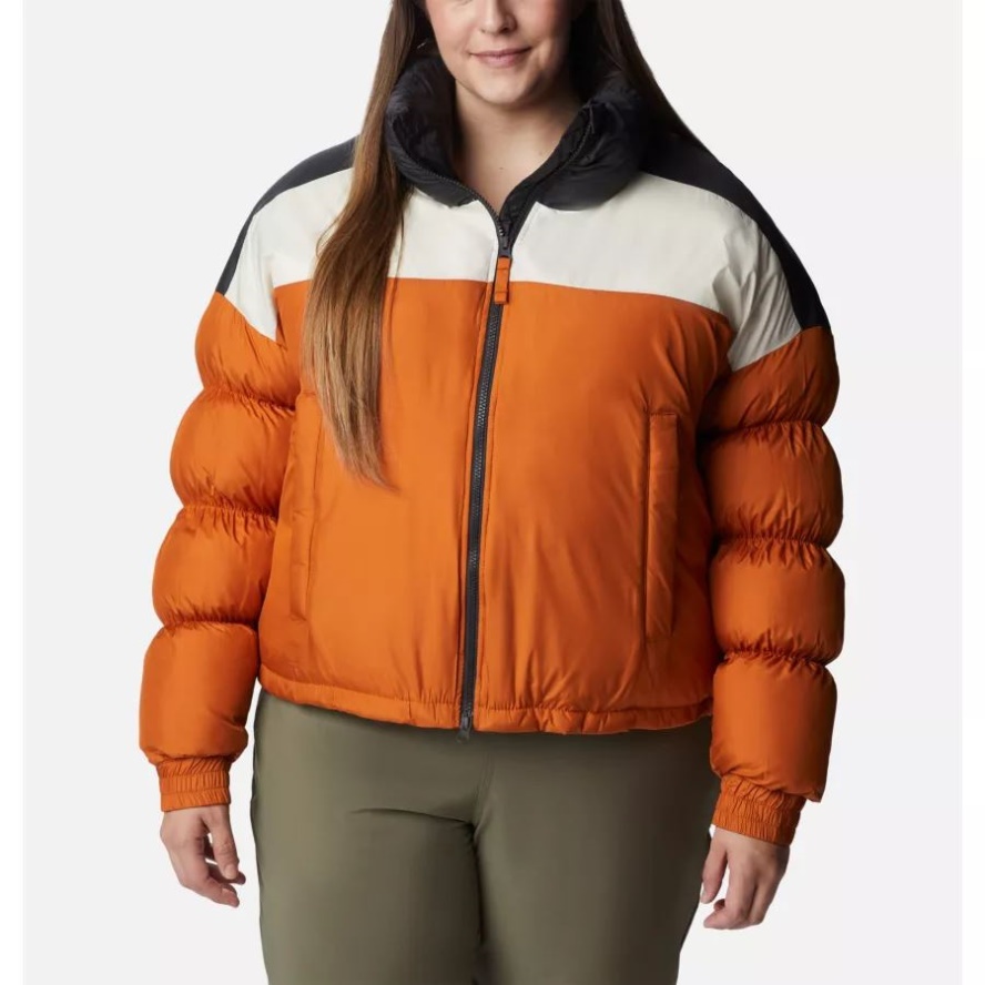 Warm Copper/Chalk/Shark Women's Pike Lake Cropped Jacket Plus Size Columbia Sale
