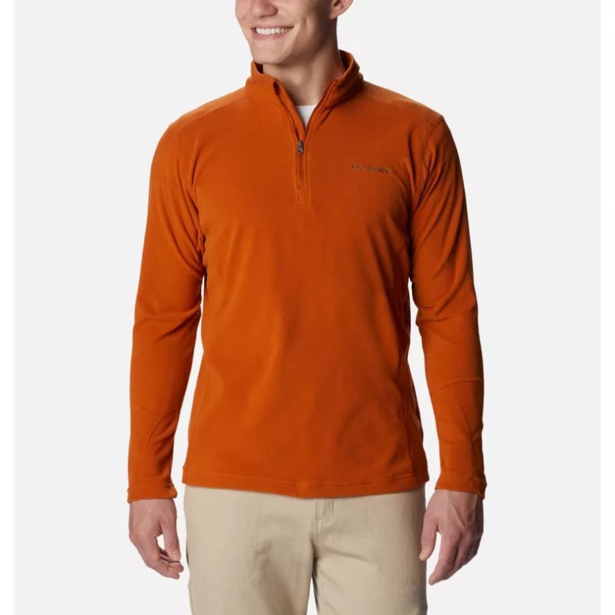 Warm Copper Columbia Sale Men's Klamath Range II Half Zip Fleece Pullover