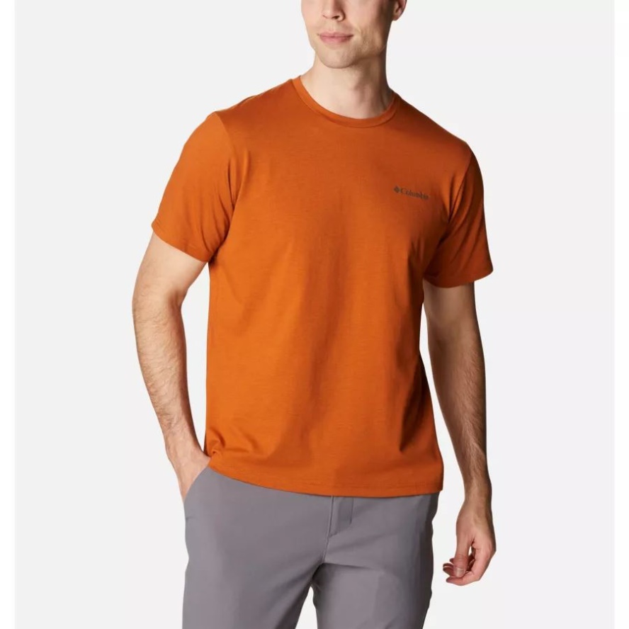 Warm Copper Heather Men's Sun Trek Technical T-Shirt Columbia Sale