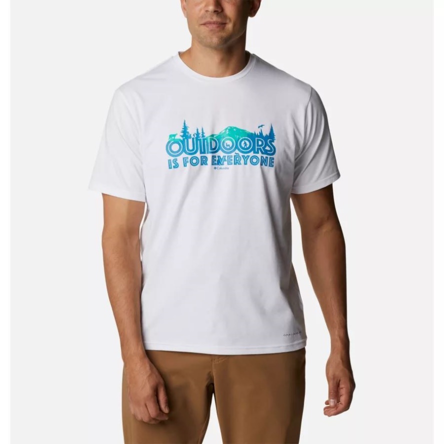 White/All For Outdoors Graphic Columbia Sale Men's Sun Trek Short Sleeve Graphic T-Shirt