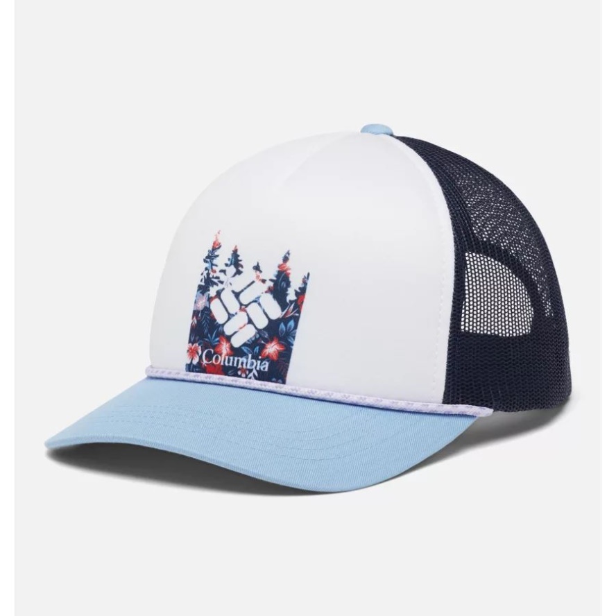 White Arboreal Floral/Nocturnal Women's Columbia Sale Trucker Snapback Hat Columbia Sale