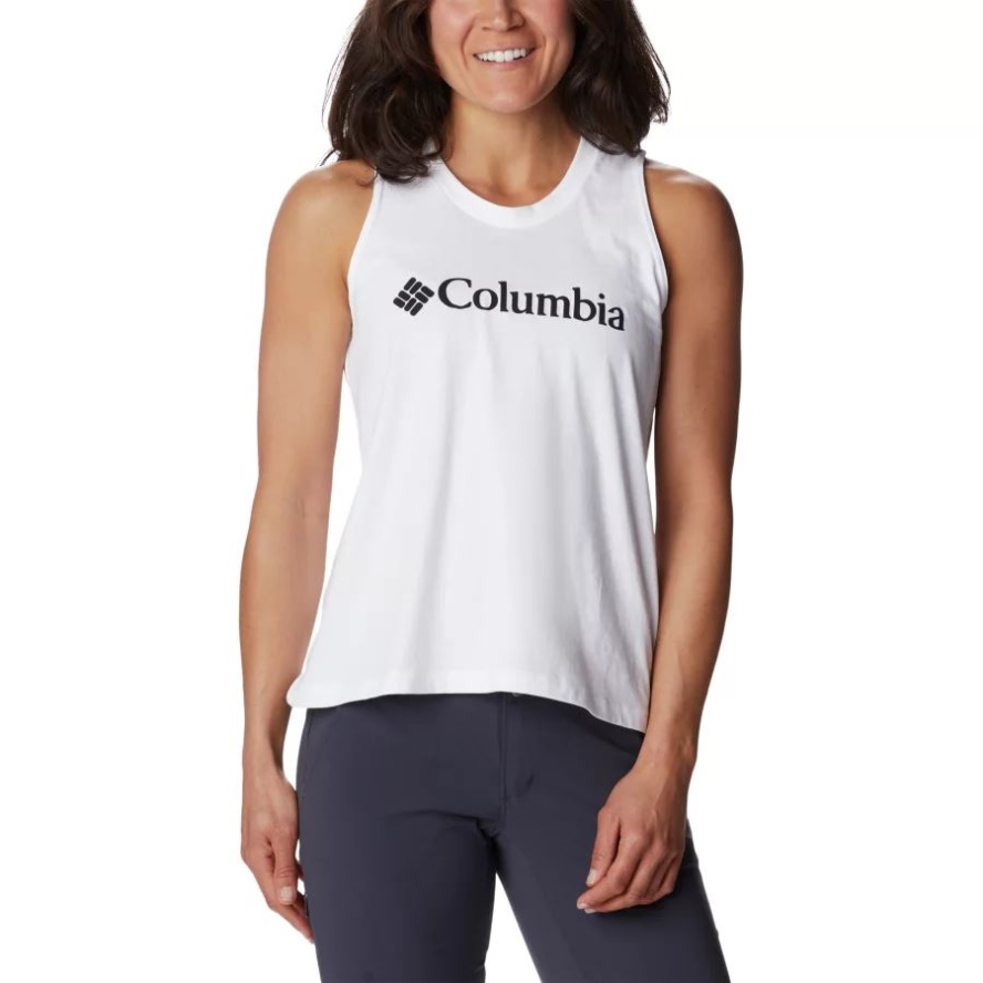 White/Black Branded Women's North Cascades Casual Graphic Tank Top Columbia Sale