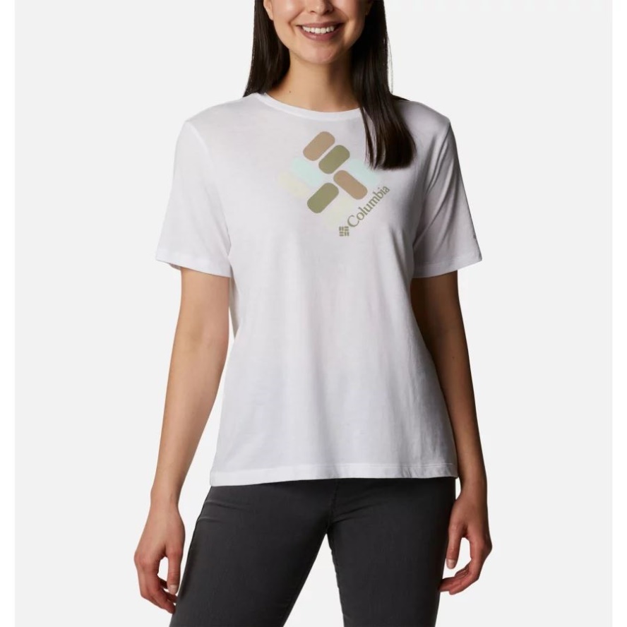 White/CSC Gem Confetti Women's Bluebird Day Relaxed T-Shirt Columbia Sale
